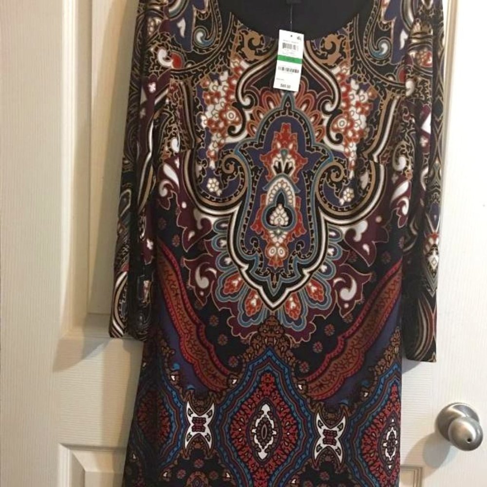 INC International concepts multicolor dress Size L